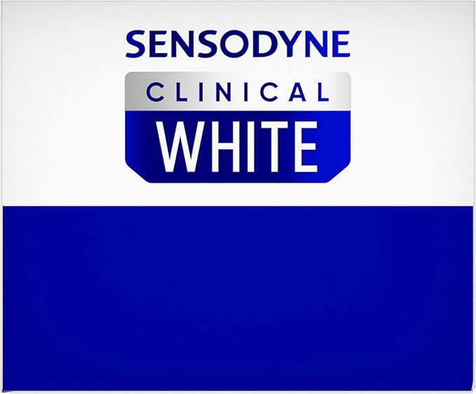 Sensodyne Clinical White Toothpaste Clinically Proven Whitening for Sensitive Teeth Stain Protector 3.4 oz x 3