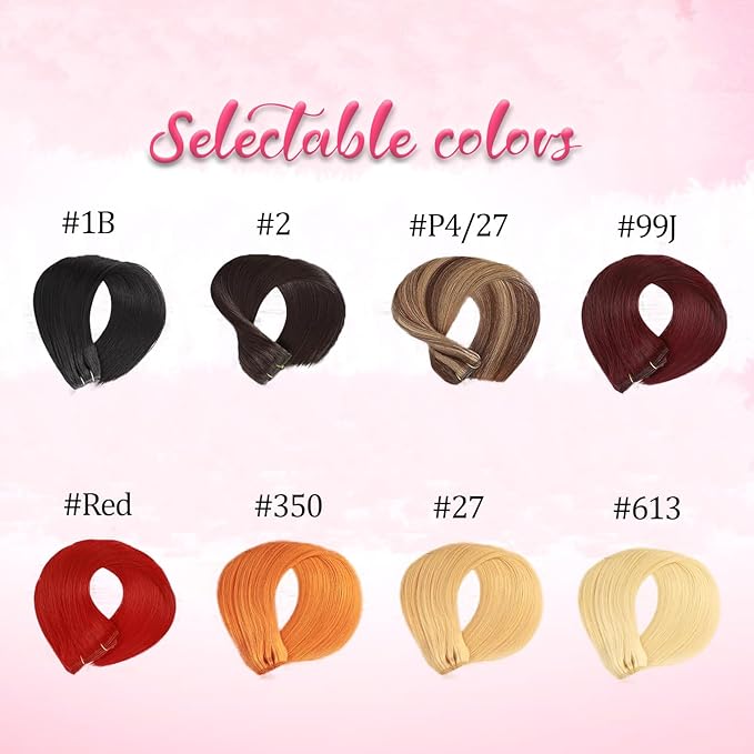 Clip in Hair Extensions Real Human Hair 99J Burgundy 16inch 110g Long Straight Silky Hair Extensions Real Human Hair 8pcs Double Weft Handmade Per Set with 18clips Clip on Extensions