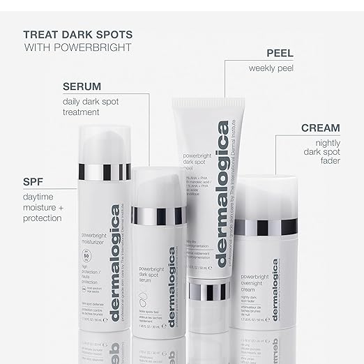Dermalogica Powerbright Moisturizer SPF 50 Facial Sunscreen Shields Skin Against Dark Spots with Niacinamide &amp Hyaluronic Acid 1.7 Fl Oz