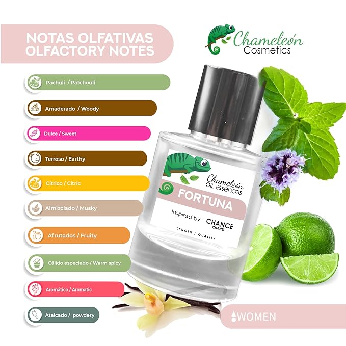 Generic Chameleon-Fortuna-oil based essence- inspired en Chance-Women-1.7 Oz 50 ml