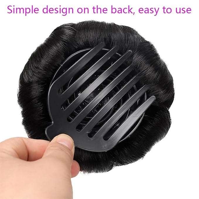 Hair Accessories 1 Pack Synthetic Bun Ponytail Bun Fancy Curly Hair Bun Claw Clip Ponytail Hair Extension Women Bun Wig Hair Pieces For Women(1pcs-03)