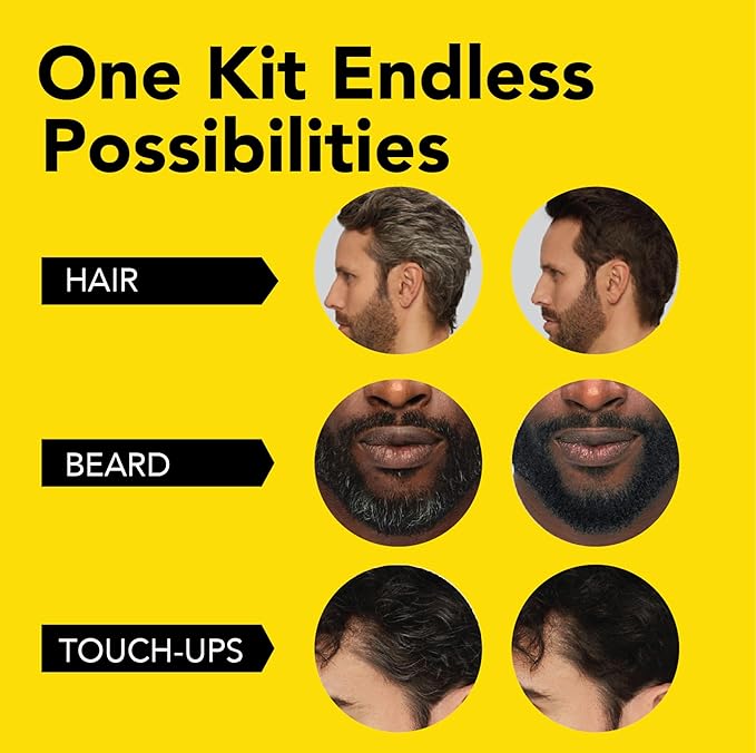 CLEVERMAN Auburn Hair &amp Beard Dye for Men - All-in-One Reusable Kit Fast-Acting Long Lasting Ammonia-Free Professional Quality for Hair Beard &amp Gray Mustache - Semi-Permanent Extended