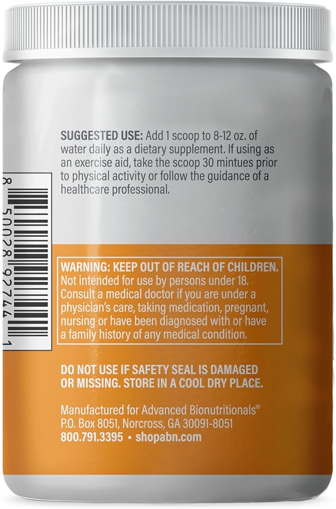 Advanced Bionutritionals ? Advanced Amino Powder Amino Acid Supplement Build Muscle Post Workout Recovery EnergyNon-GMO Gluten Free Dairy Free Vegan (30 Servings) (9.52oz Citrus Zest)