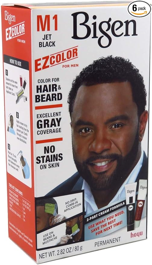 Bigen Ez Color for Men Jet Black Kit (6 Pack)