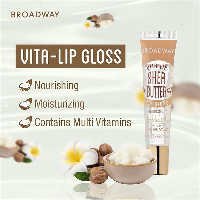 Ruby Kisses Broadway Vita-Lip Clear Lip Gloss (48 Pack) Ultra-Hydrating &amp Soothing Formula with Vitamins High-Shine Non-Sticky Finish Lip Balm with Mint Rosehip Coconut Mango Argan Honey S