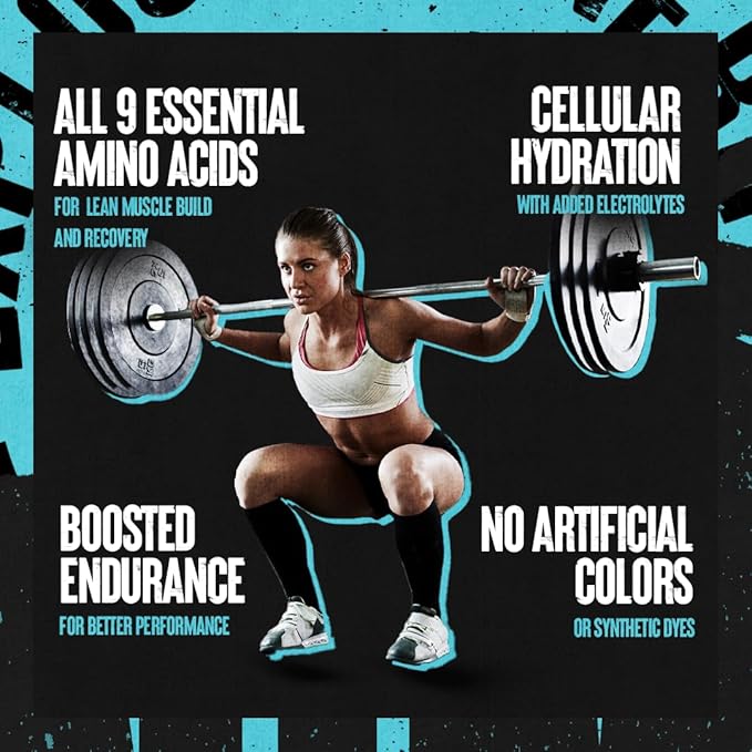 Animal Juiced Amino Acids - BCAA Powder EAA Matrix Plus Hydration with Electrolytes and Sea Salt Anytime Recovery and Improved Performance Grape Flavor 30 Servings
