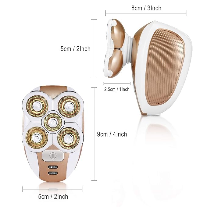 Women Waterproof Painless Hair Remover Electric Cordless Shaver Leg Hair Removal for Face Body Arm Underarms USB Rechargeable Bikini Trimmer Razor Epilator