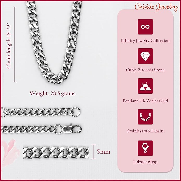 To My Man Necklace Custom Cuban Chain Necklace Gift For Husband Valentine Gift For Men Anniversary Birthday Gift For Him Husband Necklace From Wife Boyfriend Jewelry From Girlfriend