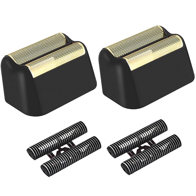 2 Pack Professional 5 Star Series Finale Shaver Replacement Foil and Cutter Bar Assembly Compatible With Wahl Shaver Foil 7031-100 7043-100 Super Close Shaving Replacement Heads(Black)