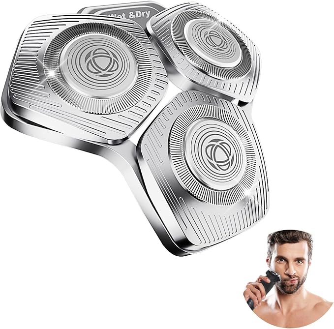 SH71/50 Shaving Heads Compatible with Phili*s Shavers Series S5000 (S5XXX)S7000 (S7XXX) for SH60/70 and SH70/70 (Silver)
