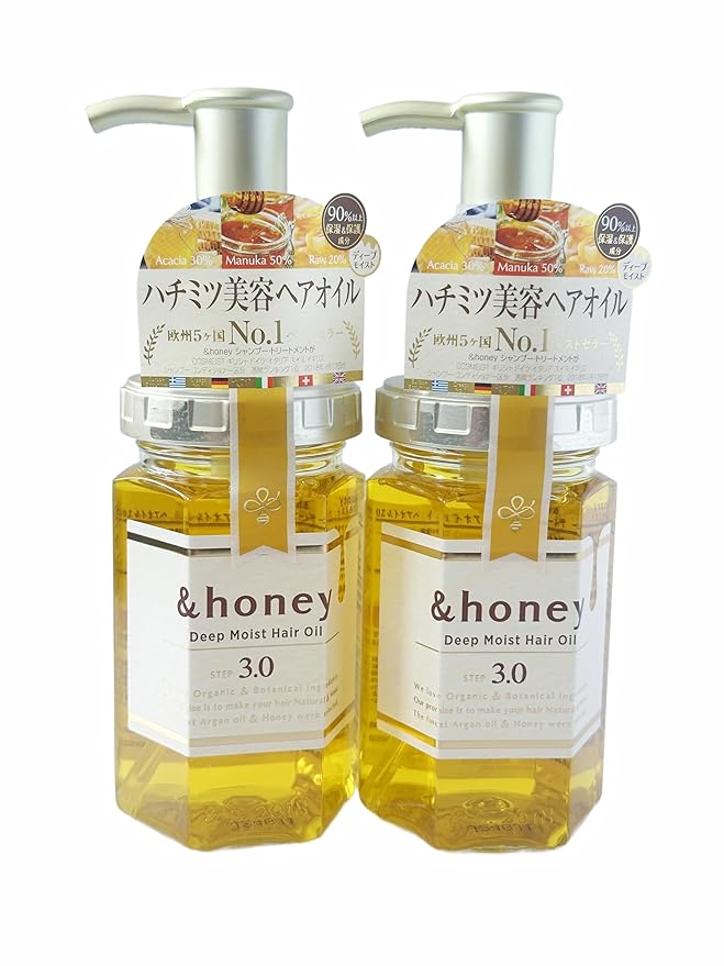 &amp Honey Deep Moist Hair Oil 3.0 100ml 2 Packs with Hair tie