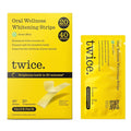 Twice Twice Teeth Whitening Strips ? 20-Day Treatment 30-Mins Quick Whitening No-Slip Mess Free Easy to Use Sweet Mint Flavor Vegan Gentle Whitening Designed with Care for a Brighter Smile