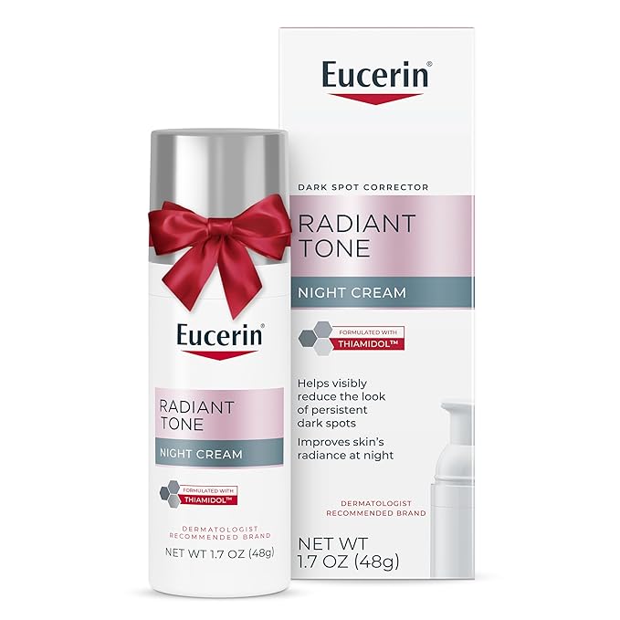 Eucerin Radiant Tone Night Cream Dark Spot Corrector with Thiamidol Night Moisturizer for Face Helps Visibly Reduce the Look of Persistent Dark Spots All Skin Types 1.7 Oz Bottle