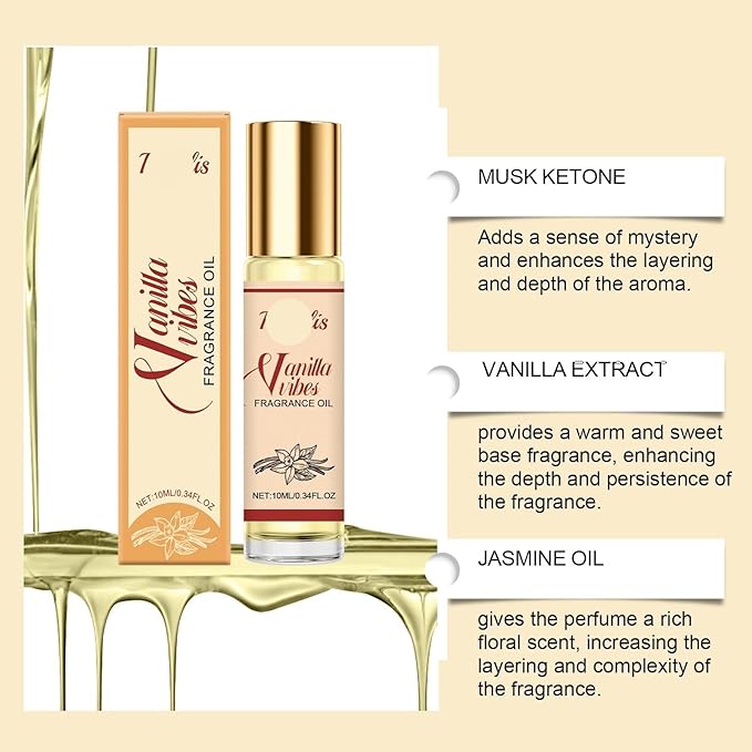 Vanilla Roll-On Perfume - Exquisite Niche Fragrance For All-Day Elegance(3PCS)