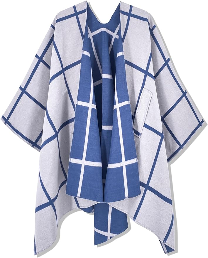 Moss Rose Women's Shawl Wrap Poncho Ruana Cape Open Front Cardigan Shawls for Fall Winter