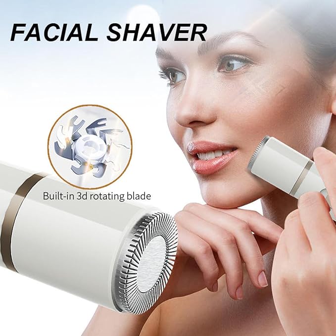 Electric Bikini Trimmer for Women - 5 in 1 Electric Shaver for Women Waterproof Pubic Hair Trimmer and Facial Hair Remover Replaceable Razors &amp Nose Hair Trimmer Rechargeable Women's Grooming K