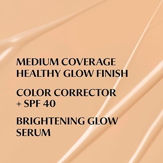 IT Cosmetics CC+ Nude Glow - Medium Coverage Foundation with SPF 40 &amp Brightening Glow Serum Lightweight Skin Tint 2% Niacinamide + Hyaluronic Acid Up to 24H Hydration Normal/Dry Skin - 1.08 f