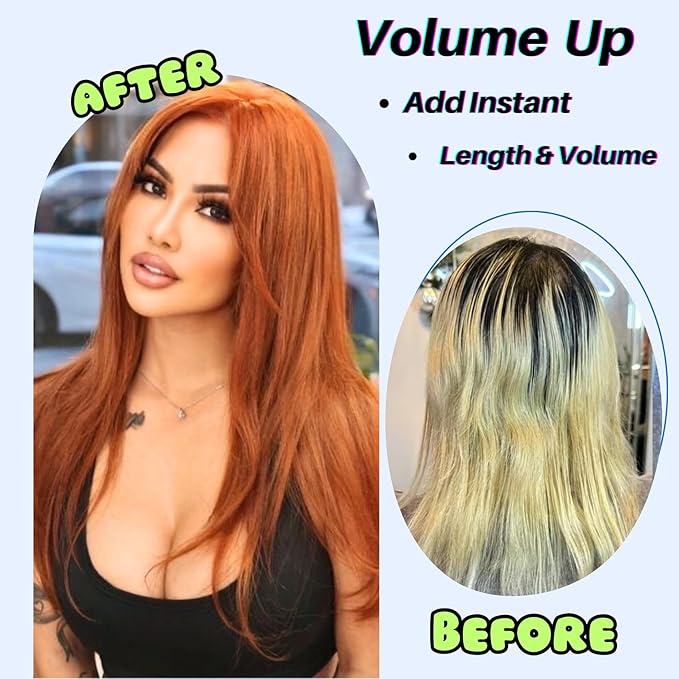 Auburn Mini Tape in Hair Extensions Human Hair Invisible Reusable Red Brown Remy Hair Extensions Real Human Hair Tape Ins 18 Inch