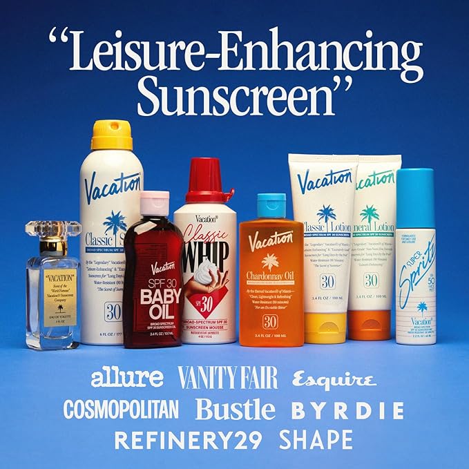 Vacation Sun Belt Sampler Includes Baby Oil SPF 30 Super Spritz SPF 50 Face Mist Classic Lotion SPF 30 After Sun Gel?œFestival Friendly??Fanny Pack
