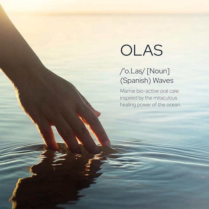 Olas Alcohol Free Mouthwash &amp Oral Rinse - Marine Bio-draft Mouth Rinse With Essential Oils &amp Antioxidants for a Healthy Oral Microbiome - Fluoride Free Natural Mouthwash (500 ml)