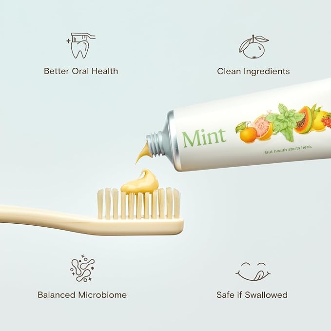 Revitin Toothpaste | Fluoride-Free Prebiotic Mint Tooth Gel | No SLS Gluten Free Dye Free GMO Free No Sweeteners | Non-Toxic Kid Approved Pack of 3
