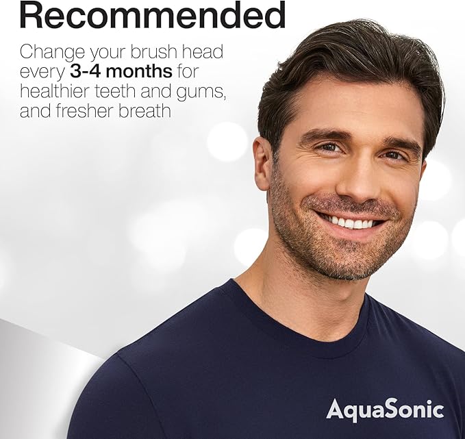 AquaSonic Duo Series Replacement Brush Heads | for Normal &amp Sensitive Teeth | Compatible with Duo Series &amp Home Dental Center Toothbrush Handles | NOT Compatible with Duo Series Pro