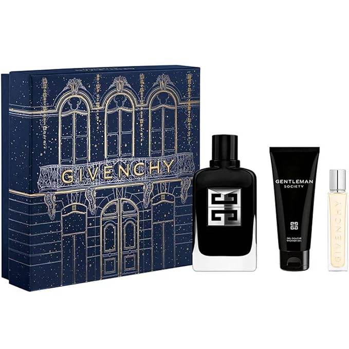 Givenchy Gentlemen Society for Men - 3 Pc Gift Set 3.3oz EDP Spray 2.5oz Shower Gel 0.42oz EDP Spray