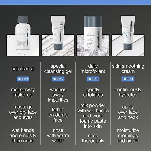 Dermalogica Discover Healthy Skin Kit - Includes: Precleanse Face Wash Face Exfoliator &amp Moisturizer - Wash Away Impurities To Reveal Glowing Skin