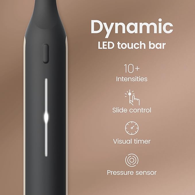 Quip Ultra Next Generation Smart Toothbrush - Timed Electric Toothbrush with Case - Replaceable Brush Head Soft Bristles Silicone Handle 30-Day Battery Life - Travel Toothbrush - Eclipse