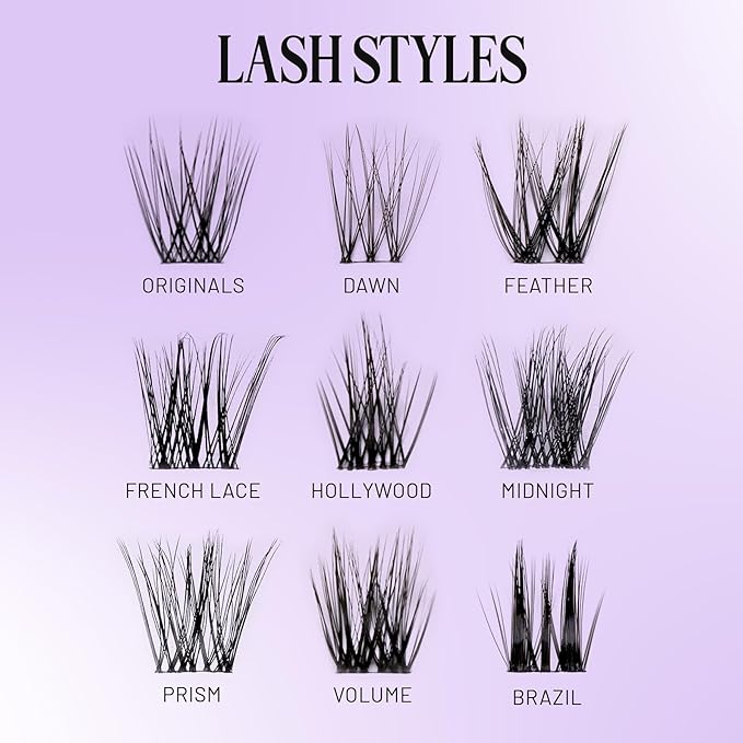 Lilac St - Originals Natural Faux Eyelash Clusters (12mm 3 Pack) - Natural Look - DIY Lash Extension Wisps - Lightweight &amp Lifelike - Lasts 10 Days - Cruelty Free Vegan Women Founded - 30 Lashe