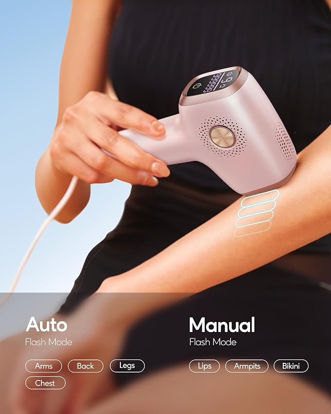 INNZA IPL Hair Removal with Ice Cooling Care Function for WomenLong-Lasting Results999999 Flashes Painless IPL Hair Remover Hair Removal Device for Armpits Legs Arms Bikini Line