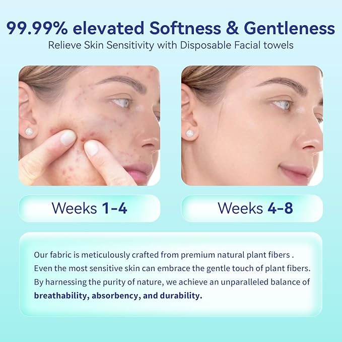 Ditoi Disposable Face TowelsUltra Thick Face Towelettes XL Lint-Free Facial Wipes for Makeup Removal &amp Gentle Skin Care10×12150 Count (3 Pack)Pearl-textured