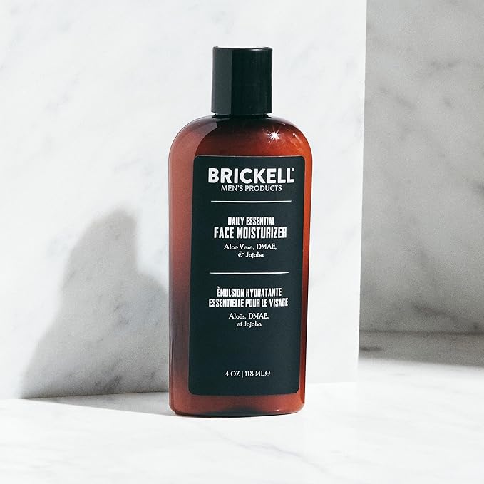 Brickell Men's Daily Advanced Face Care Routine II Activated Charcoal Facial Cleanser Face Scrub Facial Moisturizer Lotion Natural and Organic Unscented