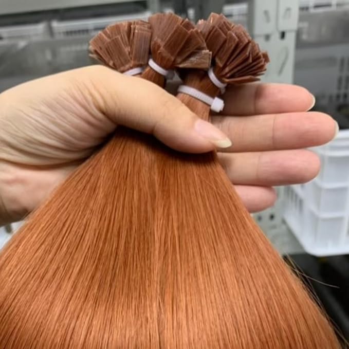 100% Real European Human Hair Keratin Bond Extensions 20 Copper #130