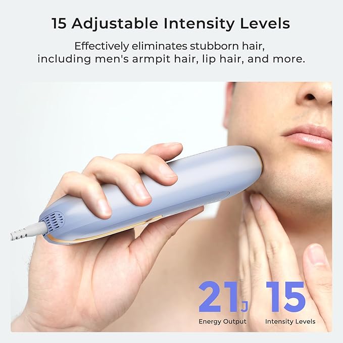 Laser Hair Removal IPL Laser Hair Removal Device for Women &amp Men Home 41°FSapphire Ice-Cooling Nearly Painless Safe and Long-Lasting Hair Removal for Full Body &amp Face Unlimited Flashes