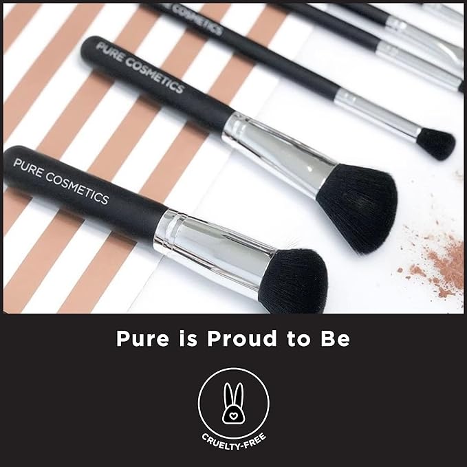 Pure Cosmetics 10 Piece Quilted Brush Set
