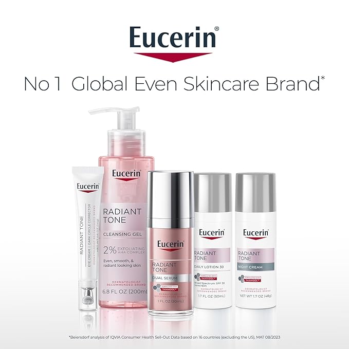 Eucerin Radiant Tone Dual Serum Dark Spot Corrector Dark Spot Serum with Thiamidol and Hyaluronic Acid Helps Visibly Reduce the Look of Dark Spots Holiday Gifts for Self Care 1 Fl Oz Bottle