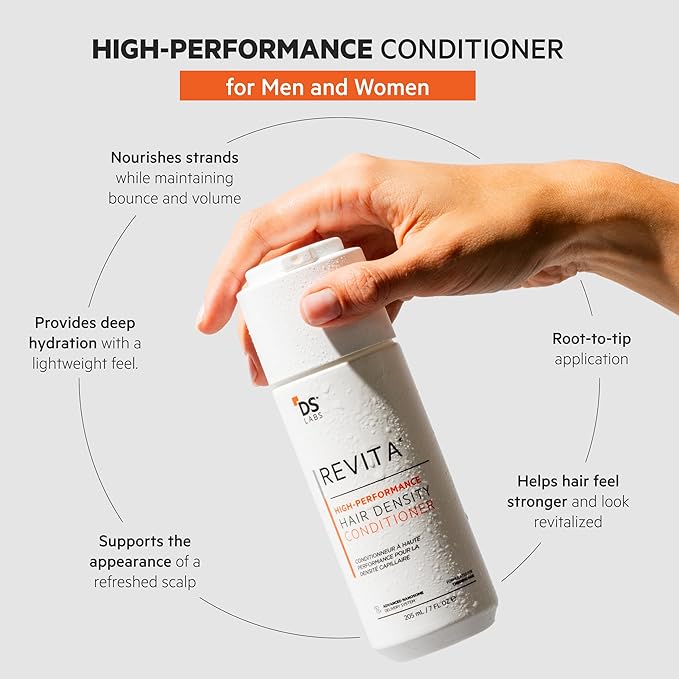 DS Labs Revita Shampoo &amp Conditioner Kit 205 mL - Two-Step Scalp Care System for Fuller-Looking Volumized Hair Lightweight Hydration Sulfate &amp Silicone Free Color Safe For Men &amp Wome