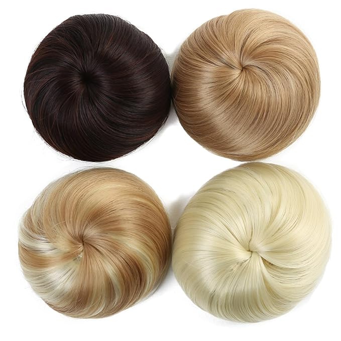 Messy Hair Bun Synthetic Hair Bun Straight Chignon for Women Girls Clip in Hair Tail Extension Hairpiece Drawstring Ballet Hair Bun Ponytail Extension Ponytail Hairpiece for Daily Wear (Color : 106