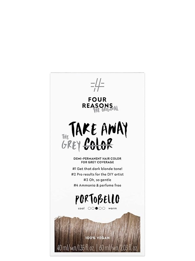 Four Reasons Takeaway Root Touch Up Hair Dye ? Portobello 7.0 ? Demi-Permanent Color - Gray Coverage Root Hair Dye for Women ?Vegan &amp Fragrance Free