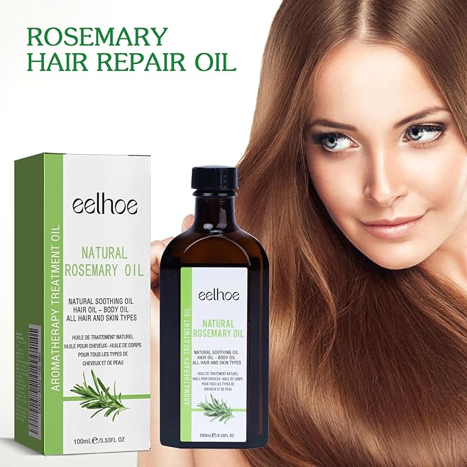Dyed Hair Repair Oil With Rosemary Castor And Olive For Dry Scalp Treatment Frizz Control Split-End Repair Loss Prevention