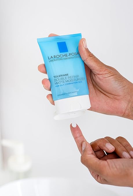 La Roche-Posay Toleriane Double Repair Matte Face Moisturizer Daily Moisturizer For Oily Skin With Ceramide And Niacinamide For All Skin Tones Oil Free Non-Comedogenic Available with SPF 30