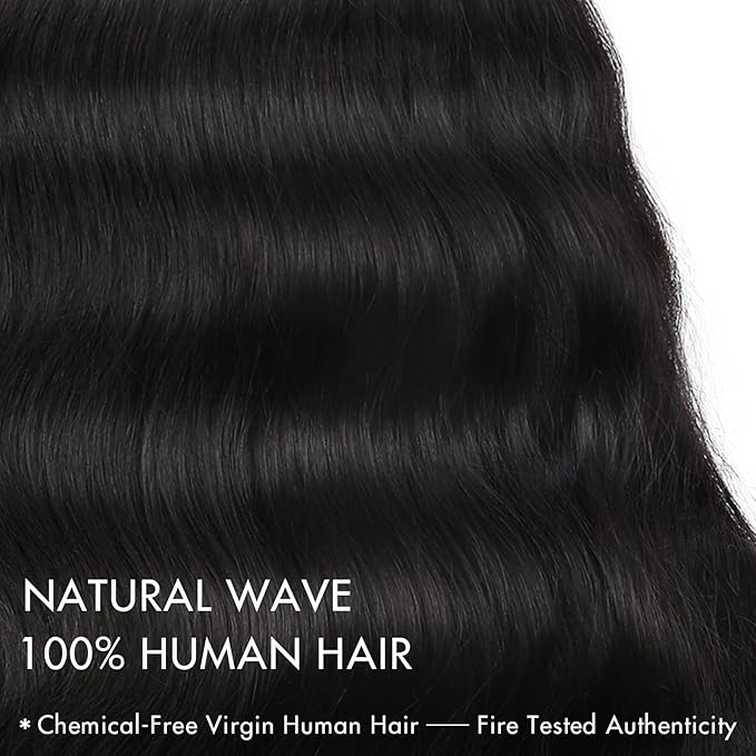 FAVE 18 Inches Natural Wave Human Hair Wigs With Bangs 1 * 3 Hd Lace Top Wigs Human Hair for White Women Wear And Go Glueless Wig for Daily Use