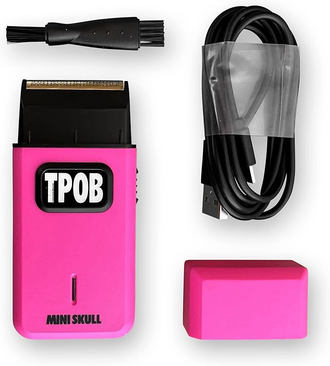 TPOB Mini Skull Single Shaver Compact Design That can fit in Your Pocket with a Turbo Charged Motor Perfect for Both Professional and at-Home use (Candy)