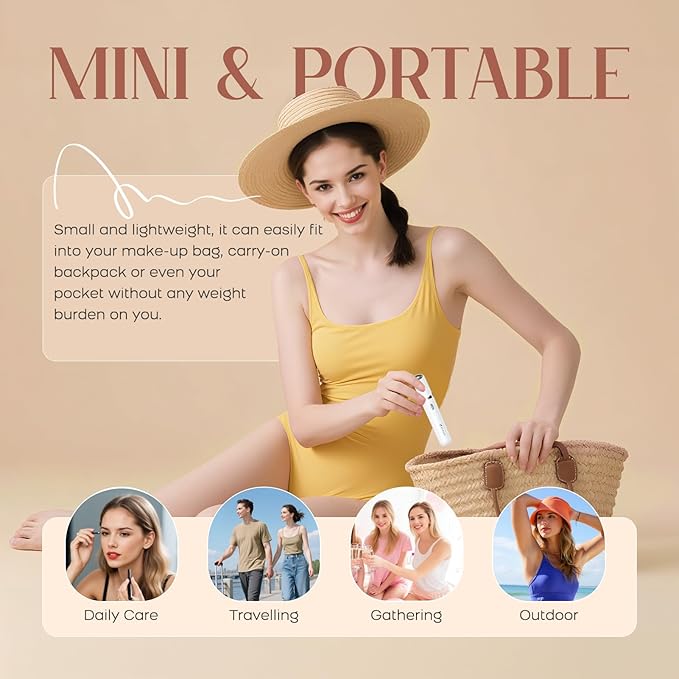 Epilator for Women 2-in-1 Facial Hair Removal Epilator Painless Designed Hair Remover with Built-in LED Light for Precision Smooth Glide Hair Remover for Women Face Lips Chin Peach Fuzz
