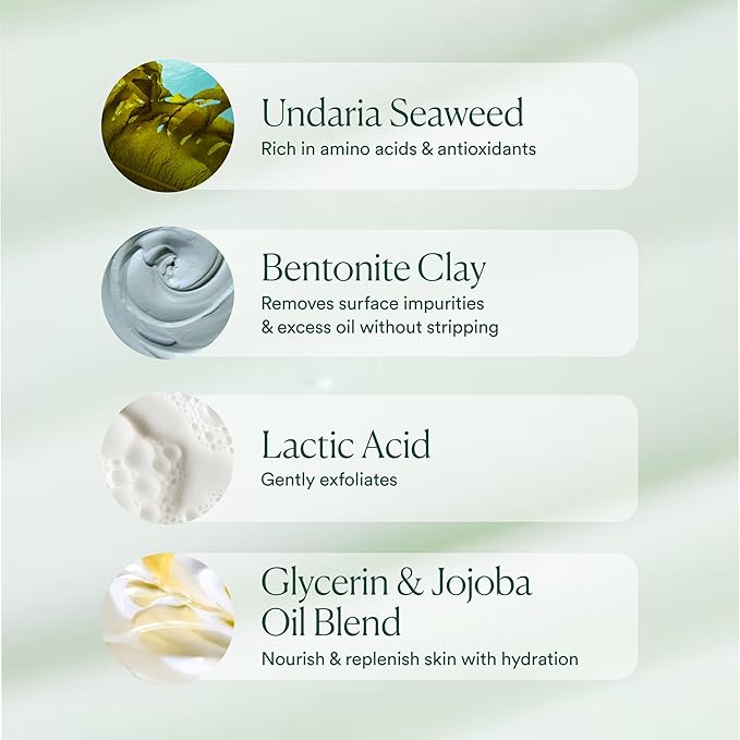 OSEA Ocean Cleanser 5 oz - Nourishing Facial Cleansing Gel - Mineral-Rich Face Wash - Gentle Face Cleanser - Clean Beauty Skincare - Vegan &amp Cruelty-Free Facial Wash