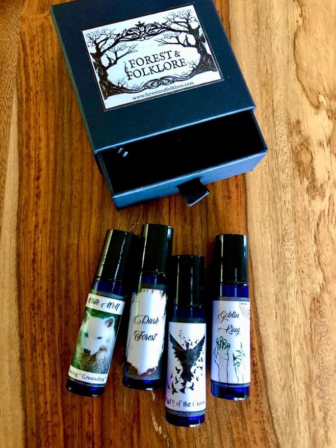 Dark Academia Perfume Rollers Forest &amp Folklore Gift Box Set