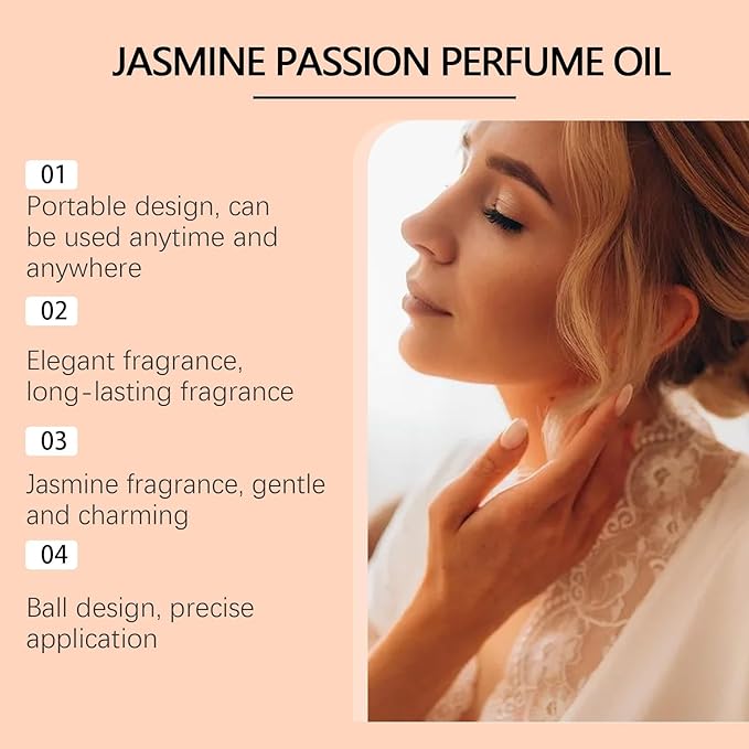 Roll-On Jasmine Perfume - Long-Lasting Portable Mini Fragrance For All-Day Allure(3PCS)