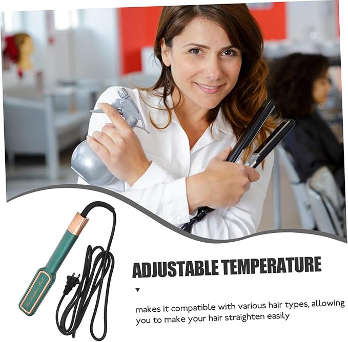 Beaupretty Adjustable Temperature Hair Straightener for Women Flat Fast Heating Lightweight Hair Types and to Use