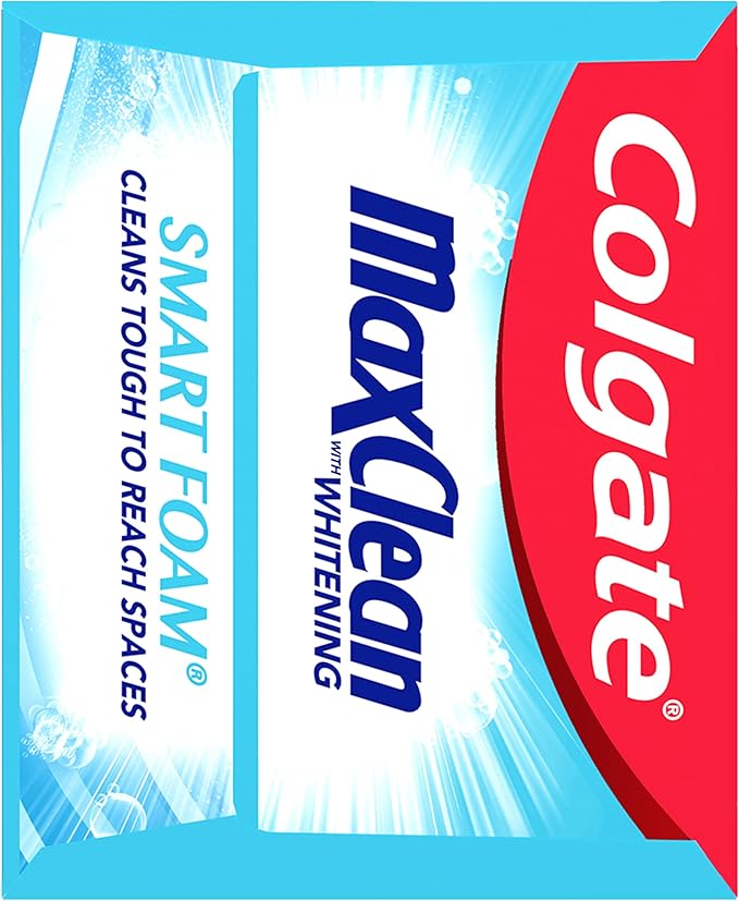 Colgate Max Clean Whitening Foaming Toothpaste with Fluoride Effervescent Mint 6 Ounce 4 Pack